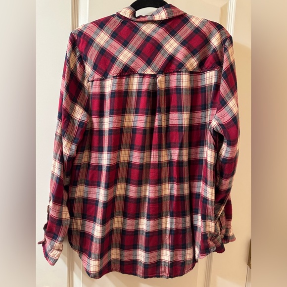 Lucky Brand Red and Cream Plaid Shirt - Picture 5 of 10